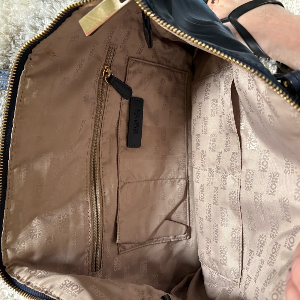 Michael Kors Dark Blue Tote with Gold Details - Picture 2 of 2